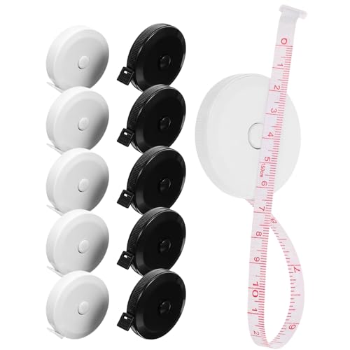 Set de 10 cinta métrica retráctil flexible