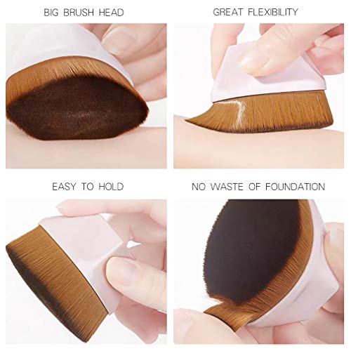Makeup Foundation Brush Kabuki Brush Cosmetics Make Up Tool for Flawless Powder Foundation Blending Liquid (Black)