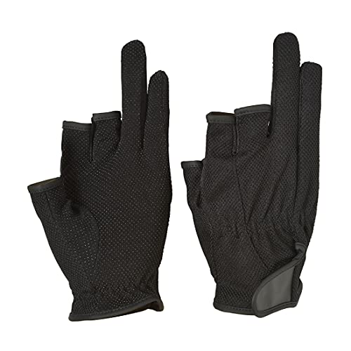 ツリング モンキー フィッシンググローブ 3本指切り フリー ブラック