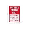 SmartSign 18 x 12 inch Customer Parking Only - Violators Towed Metal Sign, 63 mil Aluminum, 3M Laminated High-Intensity Grade Reflective Material, Red and White