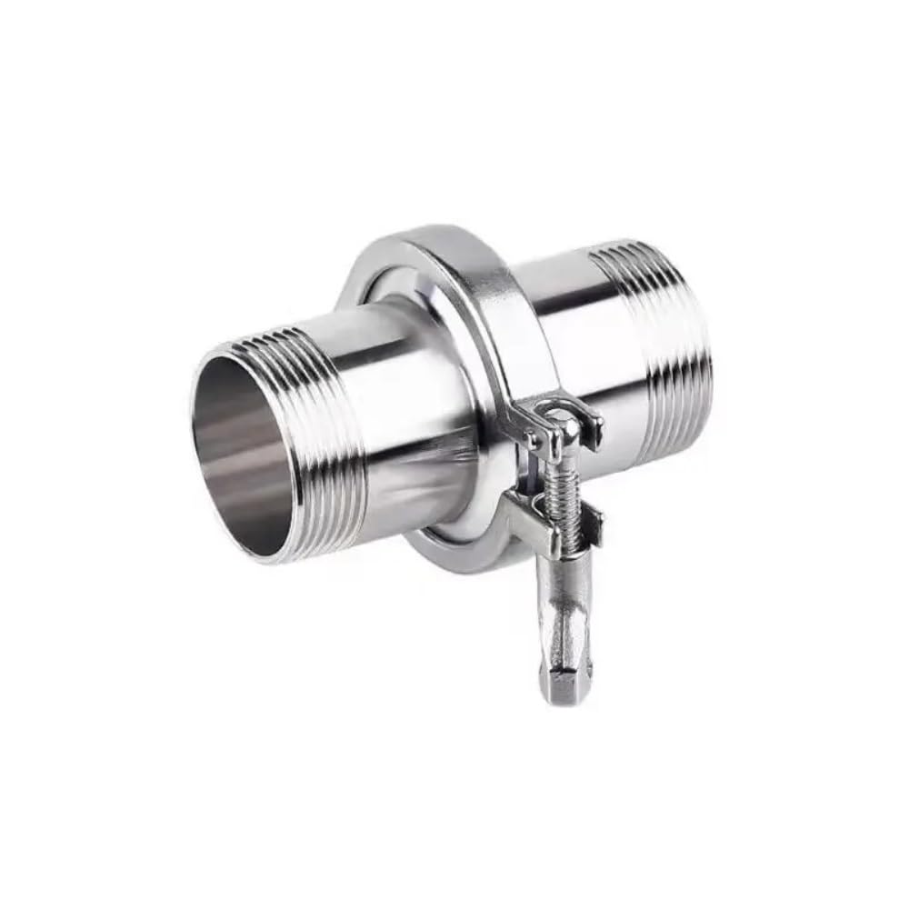 1/4 “3/8” 1/2” 3/4” 1” 1-1/4” 2” Adaptador de virola de rosca con cubierta de triple abrazadera Acero inoxidable SS304 con junta de silicona Accesorio for tubería(Size:DN50 x Ferrule 77.5)