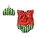 RMBLYfeiye Kleinkind Newborn Kinder Baby Jungen Mädchen Cartoon Cosplay Tanz Ärmellos Nette Weiche Strampler Hut Outfits Set Wassermelone Honigbiene Marienkäfer Kostüm