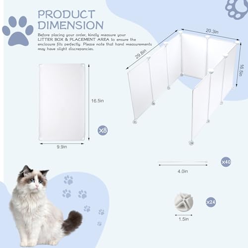 Essenhome Caixa de areia para gatos Proteção contra respingos extragrande 75 cm L × 51 L x 41 cm A c