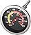 Alloxity Grill Temperature Gauge, 2.36", Grill Thermometer for Various Types of Grills, Durable & High-Temperature Resistant, BBQ Thermometer with 4 Visible Colored Zones (Silver)