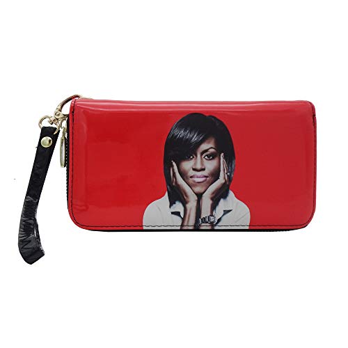 Glossy Michelle Obama Icon Wallet (Red)