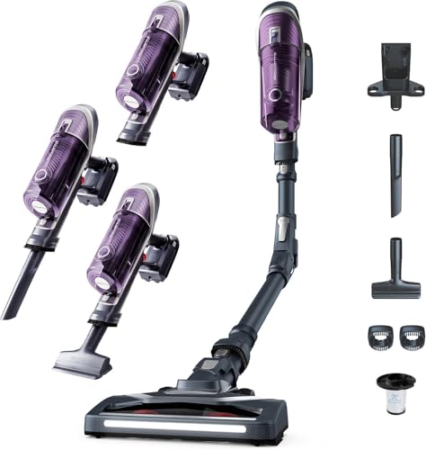 Rowenta XForce Flex 8.60 Allergy Care - Aspiradora escoba sin cable con gran potencia, batería extraíble de 22 V hasta 35 minutos de autonomía, tubo flexible y sistema led en el cabezal RH9638 Rowenta XForce Flex 8.60 Allergy Care - Aspiradora escoba sin cable con gran potencia, batería extraíble de 22 V hasta 35 minutos de autonomía, tubo flexible y sistema led en el cabezal RH9638