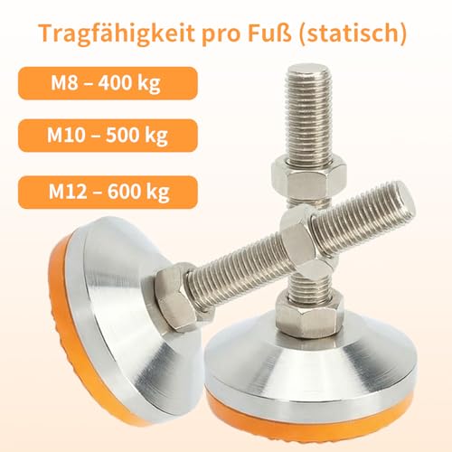 Pied de machine M10 réglable pour stabiliser les établis et machines d'atelier - 4