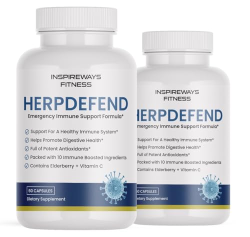 Fitness InspireWays HerpDefend Ultra Strength Advanced Daily Immune Support Formula (120 Capsules)