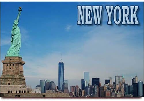 Statue of Liberty Fridge Magnet Manhattan New York Travel Souvenir