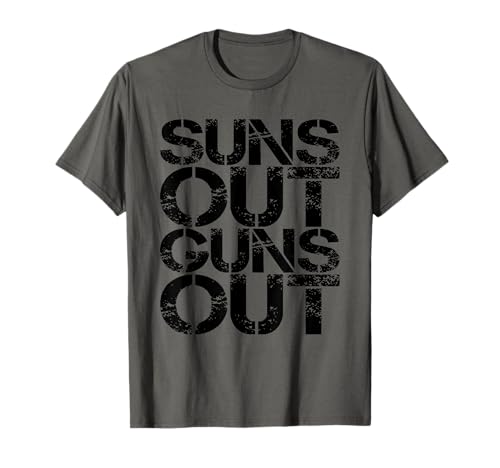 Suns Out Guns Out Entrenamiento Divertido Gimnasio Muscular Ejercicio Sunsout Camiseta