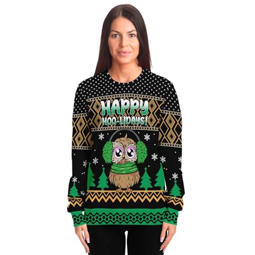 Happy Hoo-lidays Owl Sweatshirt, alternative view 3