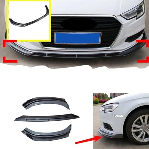 Aileron pare-choc avant Audi A3 S3 8V Facelift spoiler carbone 2017-2020 - 5