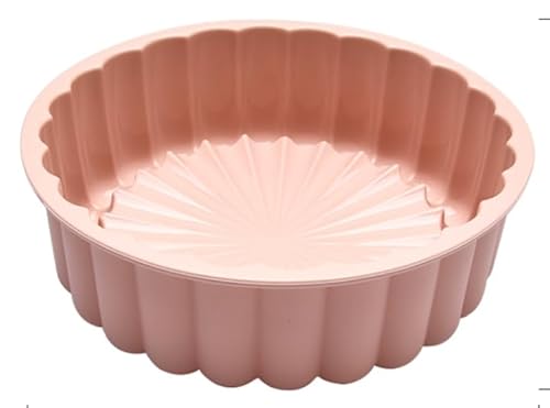 Silicone Round Cake Mold 8 Inch Silicone Cake Pan for Kitchen, Non-Stick Flower Shape Baking Cake Pan Baking Strawberry Shortcake DIY Cake Mold