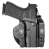 WARRIORLAND IWB Hybrid Kydex&Nylon Gun Holster for Glock 43/43X/ 43X MOS, Optics Cut Pistol Holster, Concealed Carry Holster, Right Hand