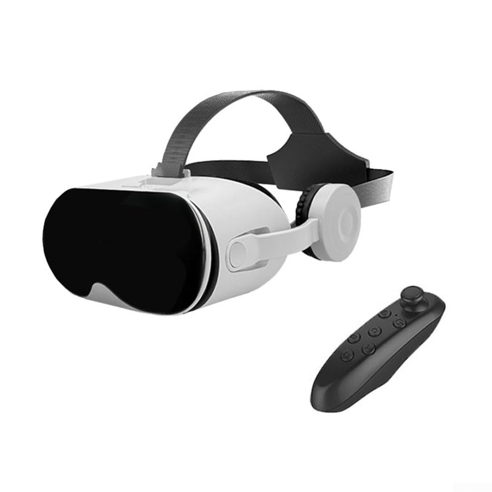 Cuffie per realtà virtuale per giocare/film, VR 3D per iOS e Android (nero)