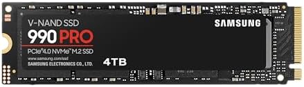 Samsung Memorie MZ-V9P4T0B 990 PRO SSD Interno da 4TB, compatibile con Playstation 5, PCIe NVMe M.2