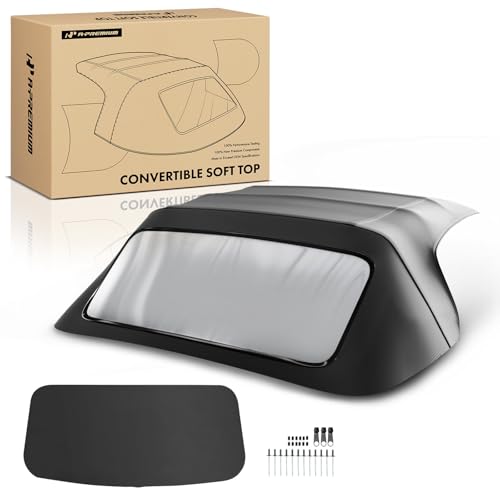 A-Premium Black Convertible Soft Top Compatible with Alfa Romeo GT Veloce 1971-1974 Spider 1971-1994 Replace# AF9940-440, AF3940-440