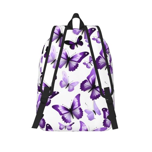 Mochila estampada mariposas mujer ligera e impermeable para portátil 3