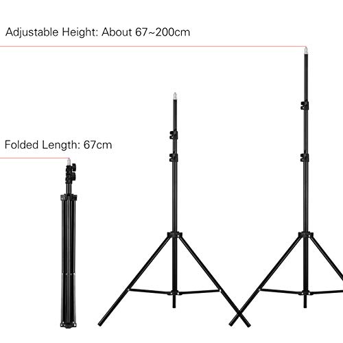 Support de lumière réglable 2m en métal pour ring light vidéo