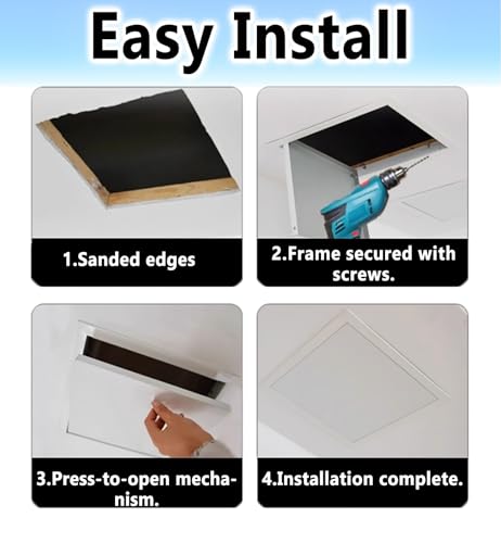 Panel de acceso magnético escotilla de inspección pintable para HVAC y pared 8