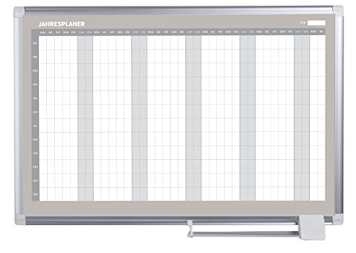 Planning annuel magnétique 90x60 cm tableau effaçable à sec grille 12 mois