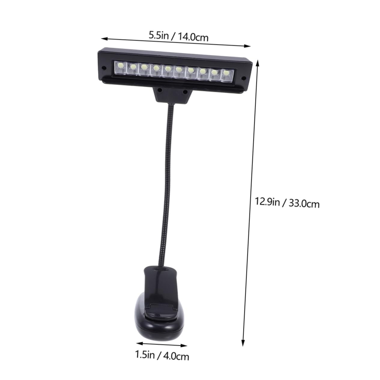 Milisten Portable USB Rechargeable LED Music Stand Light with Adjustable Clip Eye Protection Dimmable Reading Lamp for Piano Desk and Bedroom Use and Flexible Design