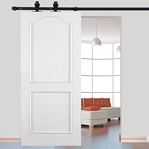 6FT 183cm Kit de Accesorios para Puertas Correderas Acero al Carbono Resistente, Herraje de Puertas Corredera Carril Herraje para Raíl de Puerta Deslizante para Dormitorio Balcón Cocina
