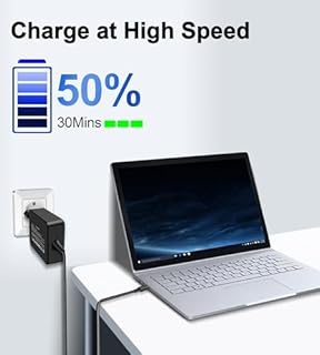 Adattatore da parete USB C da 65 W per Mac Book Pro, Huawei Matebook, Acer Chromebook, Dell, HP, Lenovo e tutti i computer portatili o telefoni intelligenti con USB di tipo C, compatibile anche con
