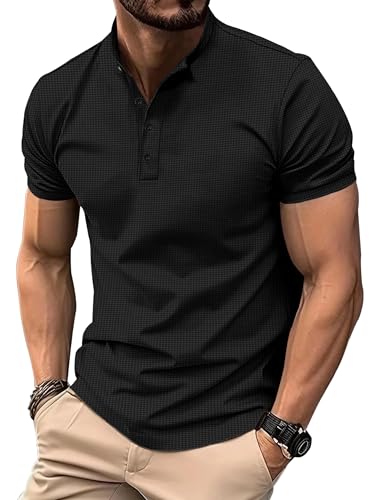 Image of Noble Monk Men's Regular Fit Band Neck T-Shirt | Half Sleeve | Casual T-Shirt