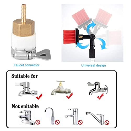 Manche télescopique nettoyage vitres brosse extensible alimentation eau