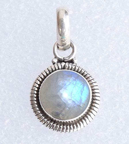 Rainbow Moonstone 925 Sterling Silver Pendant Necklace For Women Girls Gift, Natural Gemstone Pendant Necklace, Solitaire Pendant, Handmae Pendant #TOP2