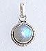 Avicrafts Rainbow Moonstone 925 Sterling Silver Pendant Necklace For Women Girls- Natural Gemstone Solitaire Handmade Pendant