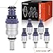 A-Premium Fuel Injectors Compatible with BMW 330Ci 2001-2004, 330i 2001-2004, 330xi 2001-2004, X5 2001-2006, 530i 2001-2005, X3 2004-2006, Z4, Z3, L6 3.0L, Set of 6, Replace# 13641439800