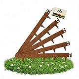 novaterra® Rasenkante mit Spikes Cortenstahl Rostoptik - 5er Set | 5m Länge, 15cm Höhe, 1,6mm Stärke, Einsteckbare Metall-Beeteinfassung mit extra stabilen Spikes