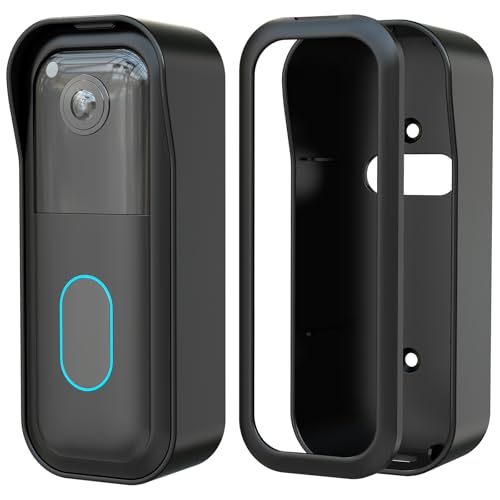Blink Doorbell Mount Adhesive Door Mount for Blink Doorbell Camera 2nd Gen Easy 2-Way Installation with Strong Tape & Screws No Drilling No Sensor Blockage Black