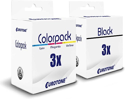 Cartouches 302XL CMYK Eurotone pour HP DeskJet 3630 3632 3830 4520 4650 imprimante jet d'encre