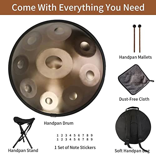 Tambor Handpan D Minor 22" 9 Notas con Bolsa y Soporte miniatura 4