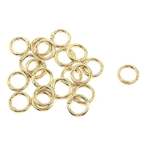 It Works Great 20Mm Od Gold Spring O Rings, Zinc Alloy Round Carabiner Keychain Rings Snap Clip Hook Binder Buckle Fastener For Key Chains Handbag Purse Shoulder Strap Curtain Diy (1/2Inch;5 Pcs) #TOP4