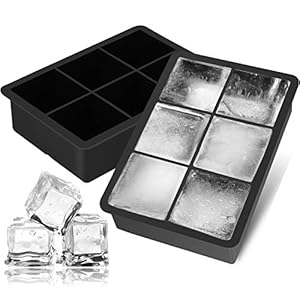 Morfone ijsblokjesvorm, 2 stuks, siliconen ijsblokjesvorm met deksel, voor cocktail, whisky, babyvoeding, LFGB…