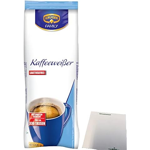 Krüger Kaffeeweißer laktosefrei Coffee Creamer 1er Pack (1x1 kg Beutel) + usy Block Cover
