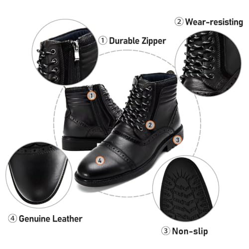 Image of Arkbird Mens Chelsea Boots, Stylish and Comfort Leather Chukka Ankle Boots with Zipper