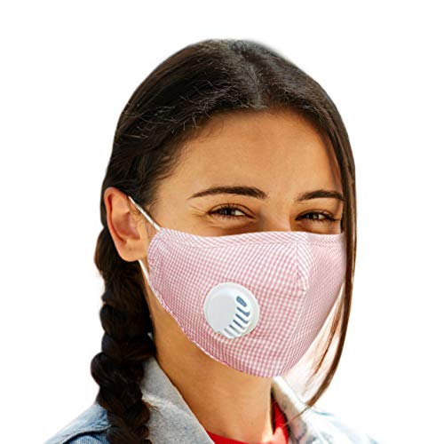 Image of VRITRAZ Print Reusable Washable PM 2.5 Anti Pollution Activated Carbon Dust Face Mask with Breathing Valve