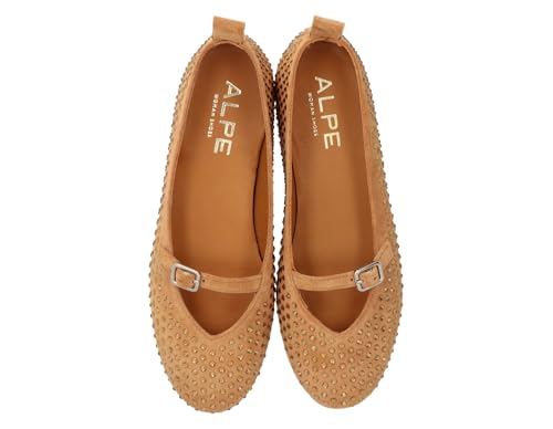 Alpe Para Mujer. 541611 Bailarinas De Piel Liss MarróN (38), Plano, Hebilla, Casual - 4