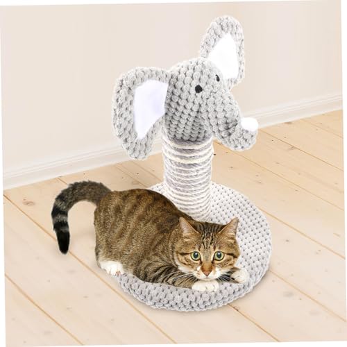 Kit 2 postes rascadores para gato con diseño elefante y cebra miniatura 5