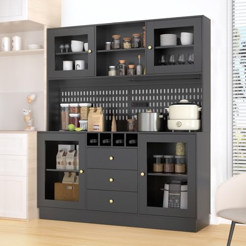 VOWNER Kitchen Hutch Cabinet, Pantry Cabinet, Freestanding Buffet...