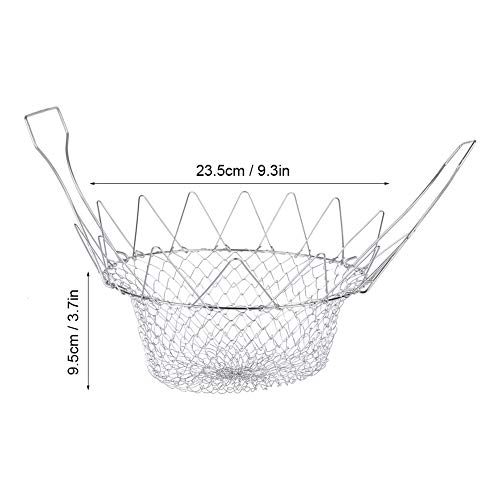 Bakmand, Opvouwbaar Frituurnet Mand Kookzeef voor Frieten Aardappel Friteuse Gebakken Voedsel Keuken Koken Tool - Image 3