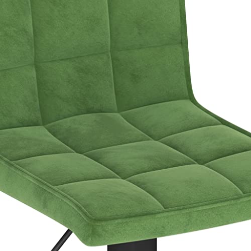 Tabourets de bar réglables hauteur assise velours vert et acier - 8