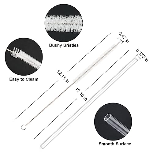 Image of Replacement Straw for Stanley Cup 40 oz 30 oz 64 oz Tumbler, 10 Pack Long Reusable Color Straws with Cleaning Brush, Dishwasher Safe, Plastic Straws for stanley cup accessories Clear
