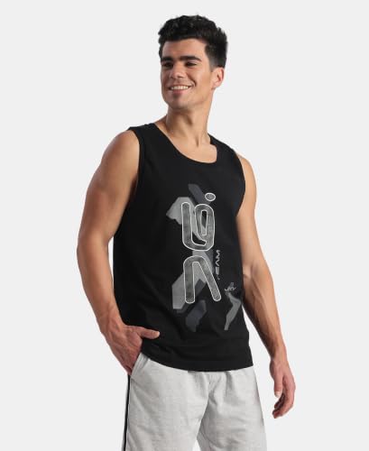 Image of Jockey 9928 Men Super Combed Cotton Rich Graphic Printed Tank Top