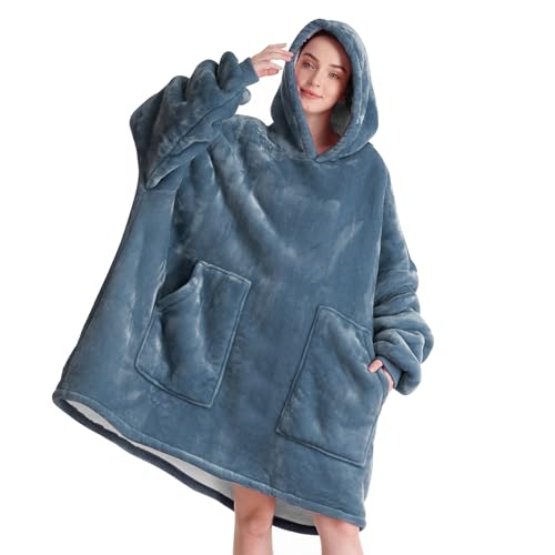 Aemicion Sherpa Blanket Hoodie – Oversized Adult Wearable Blanket
